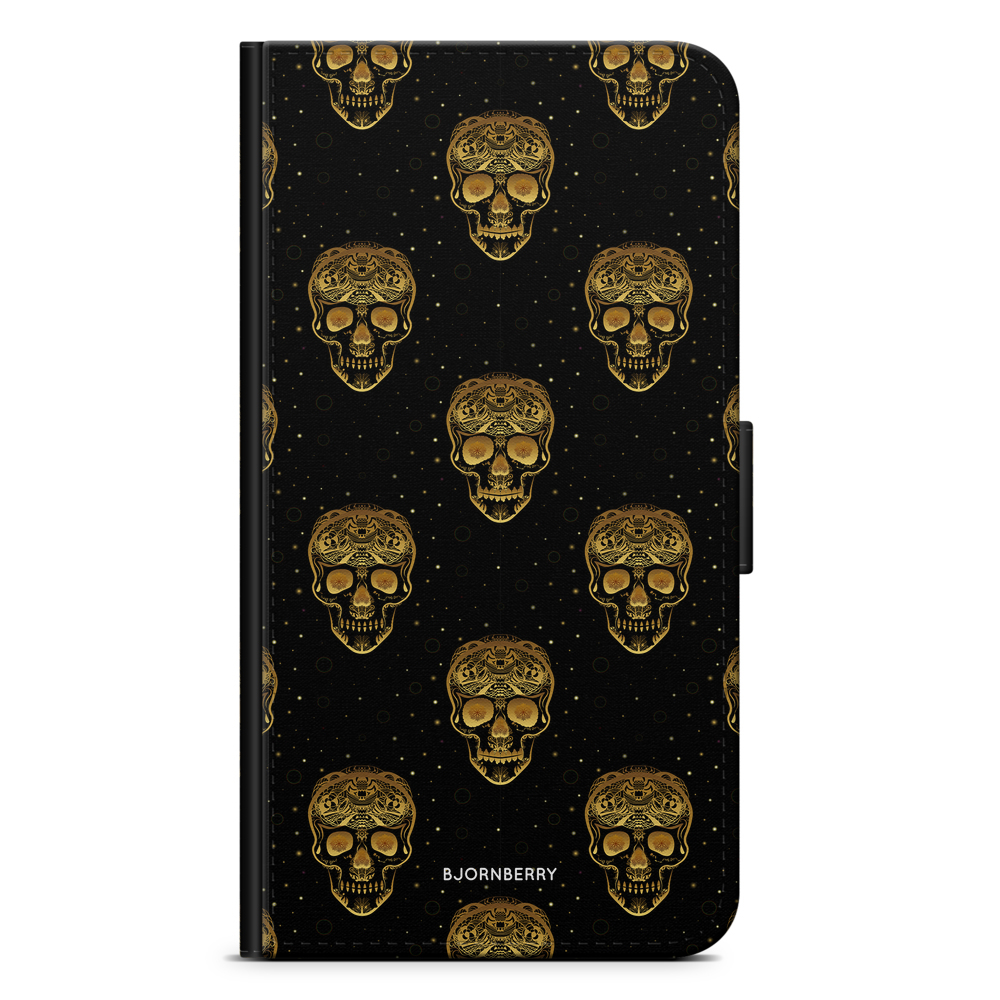 Sony Xperia Z3 Compact Plånboksfodral - Gold Skulls | Mobilskal & Mobilfodral BJORNBERRY