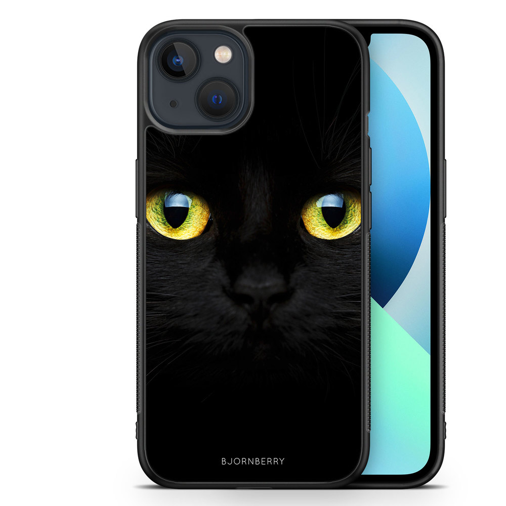 iPhone 13 Mini Case - Black Cat Close Up