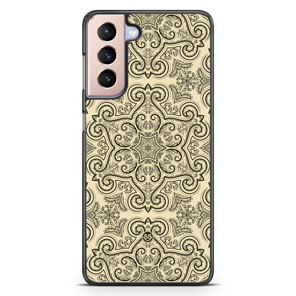 Samsung Galaxy S21 Case - Beige Retro Pattern