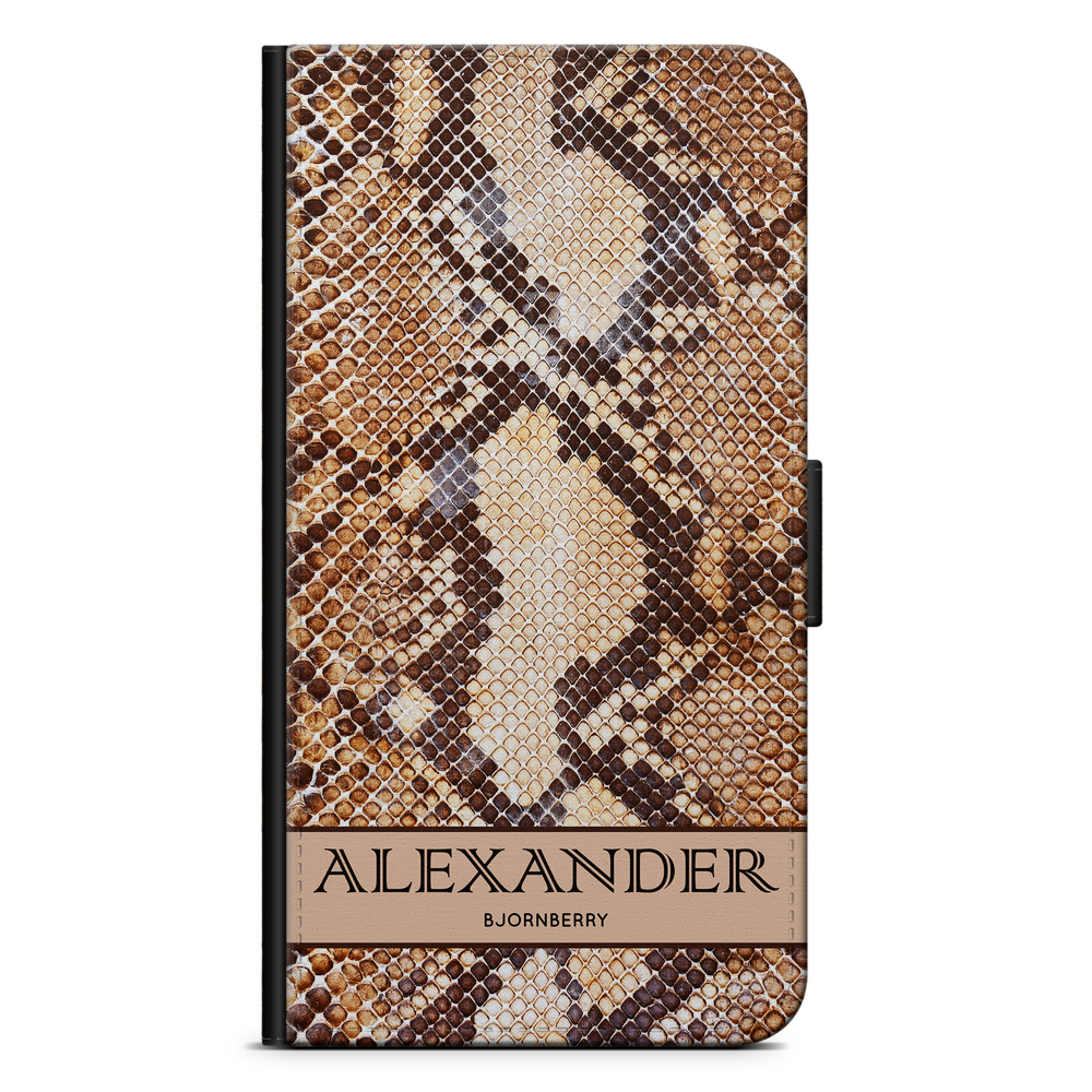 Huawei Honor 8 Wallet Case Custom - Brown Snake Name