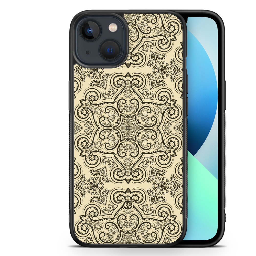 iPhone 13 Mini Case - Beige Retro Pattern