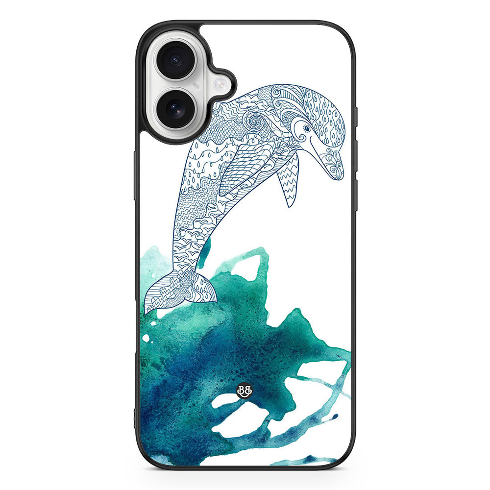 iPhone 16 Plus Case - Mandala Dolphin
