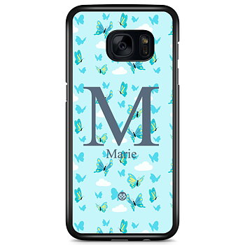 Samsung Galaxy S7 Skal Custom - AWAKEN - Butterfly Blue