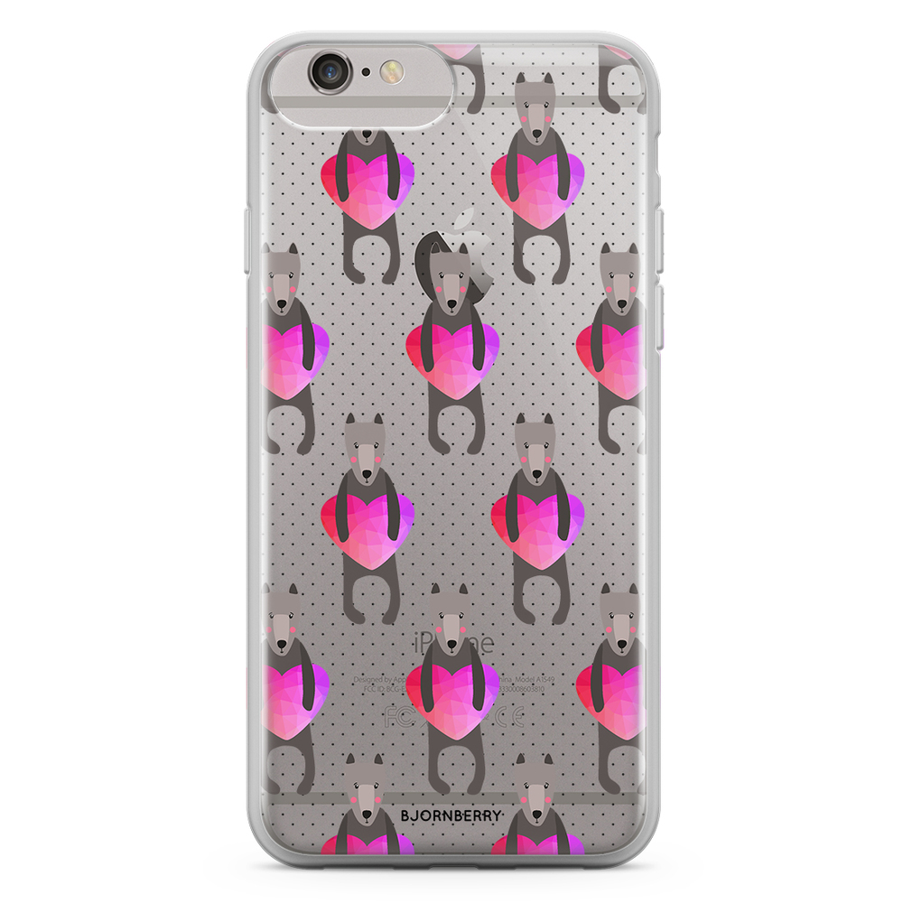 iPhone 6 Plus/6s Plus Fashion Case - Dogs & Hearts