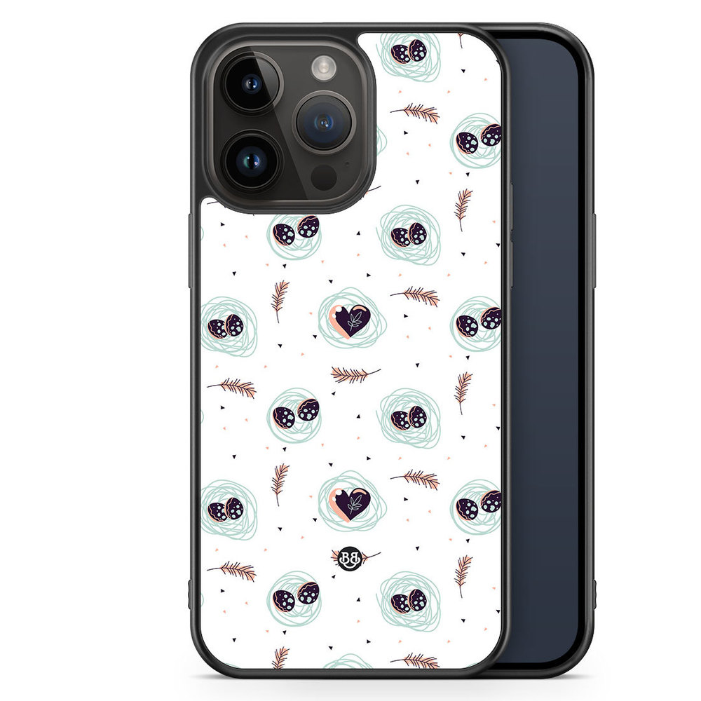 iPhone 14 Pro Max Case - Eggs and Hearts