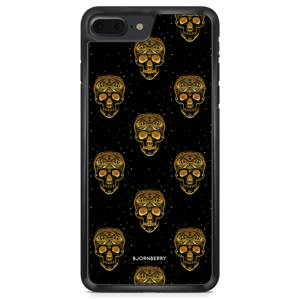 iPhone 8 Plus Case - Gold Skulls