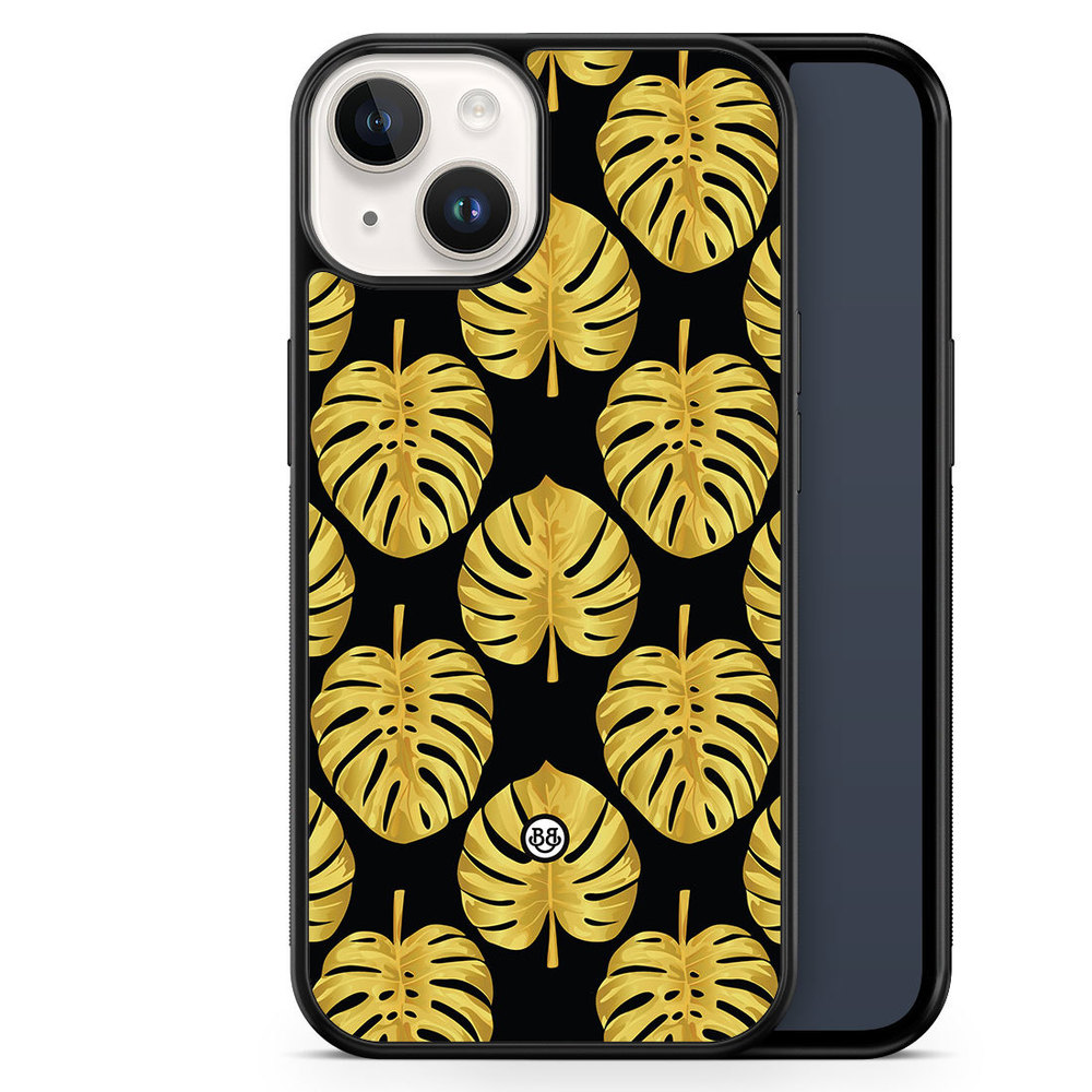 iPhone 14 Case - Gold Monstera
