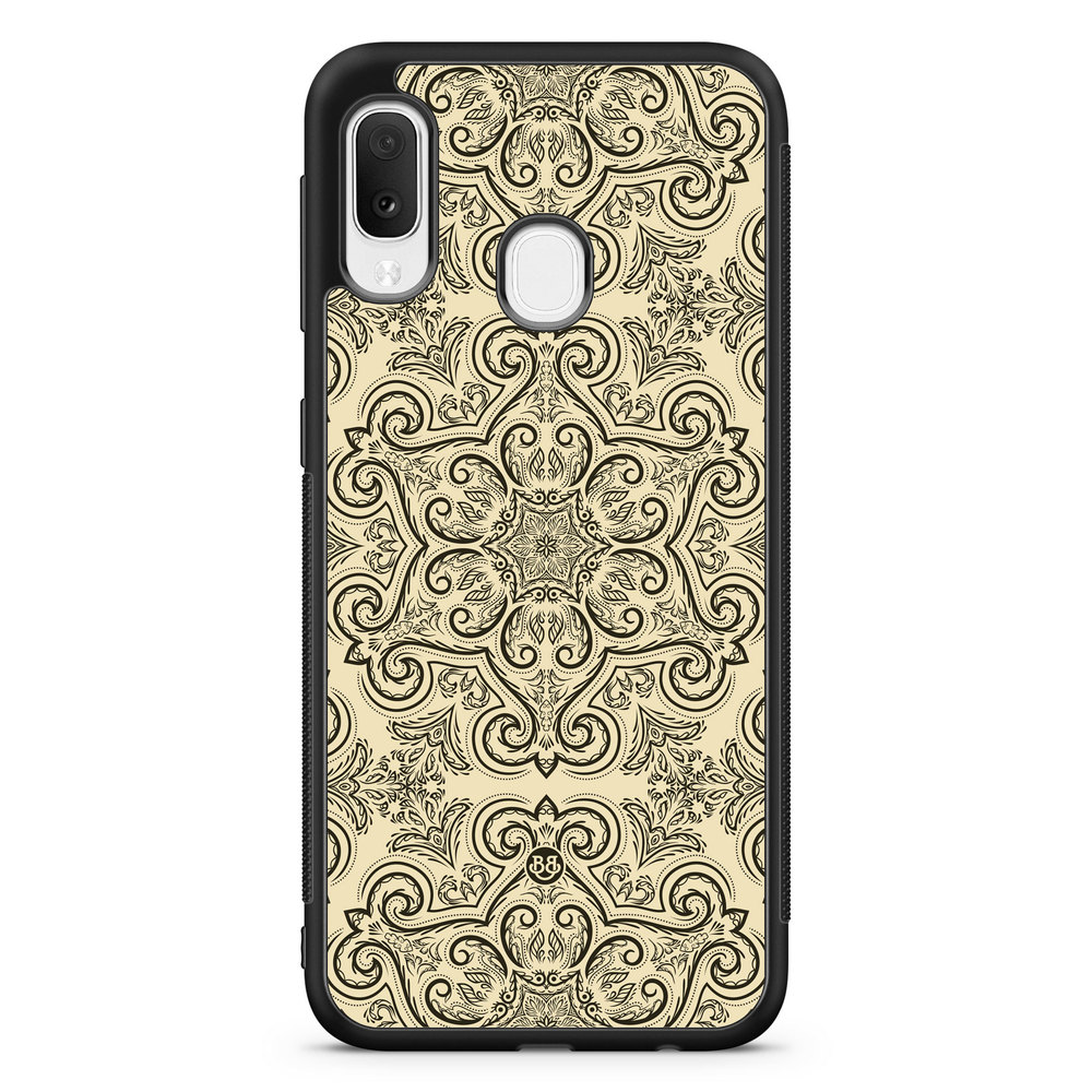 Samsung Galaxy A20e Case - Beige Retro Pattern