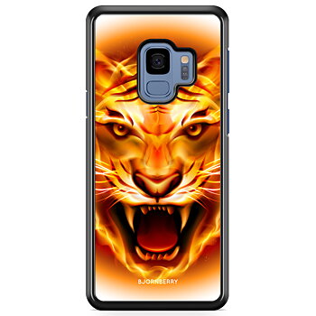 Samsung Galaxy S9 Case - Flames Tiger