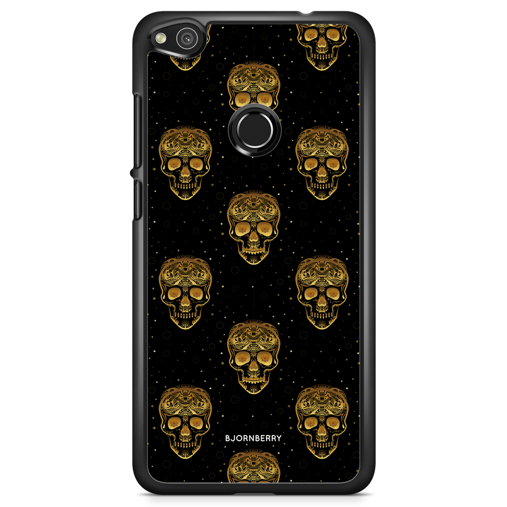 Huawei Honor 8 Lite Case - Gold Skulls