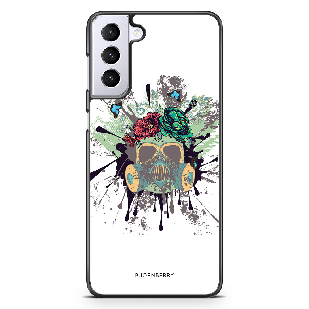 Samsung Galaxy S21 Plus Case - Gas Mask Flowers