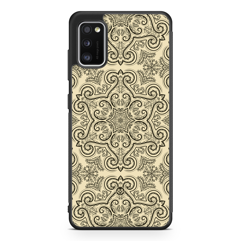 Samsung Galaxy A41 Case - Beige Retro Pattern