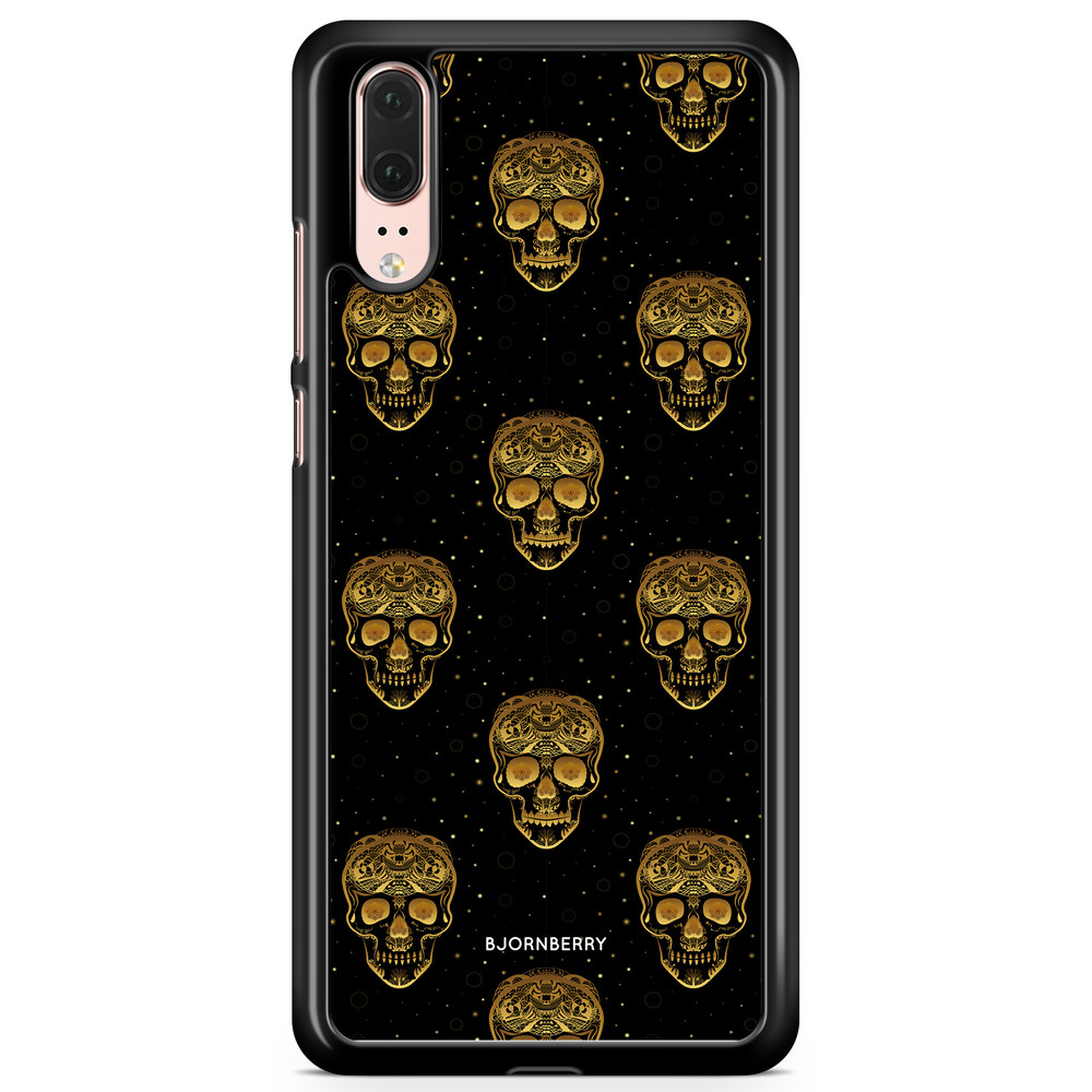 Huawei P20 Case - Gold Skulls