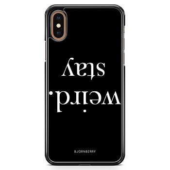 iPhone XS Max Skal - STAY WEIRD Vit