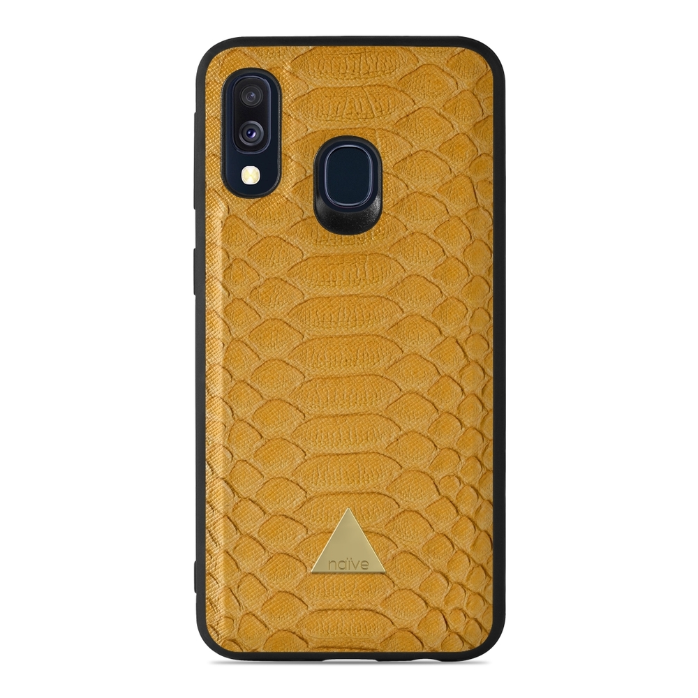 Magnetiskt Mobilskal Samsung Galaxy A40 (2019) Skal - Yellow Snake | Mobilskal & Mobilfodral BJORNBERRY