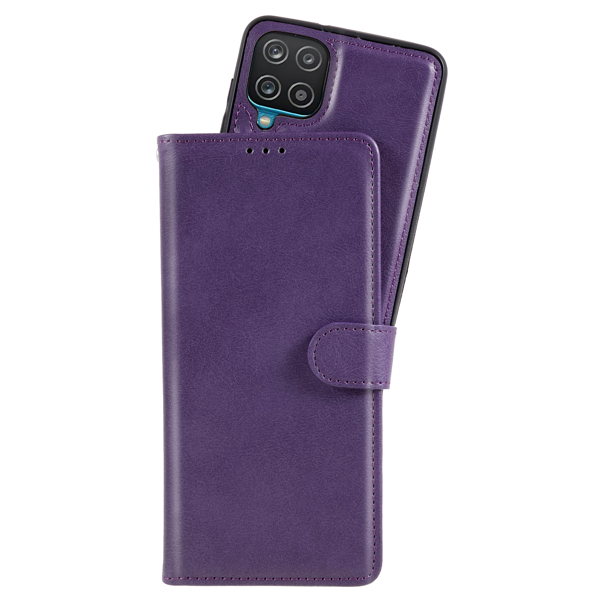 Samsung Galaxy A12 Magnet Wallet Case - Purple