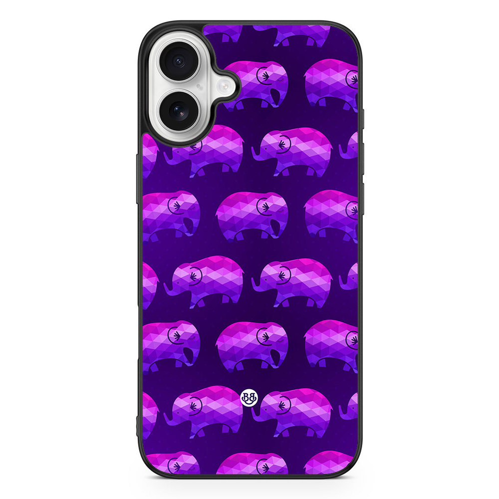 iPhone 16 Plus Case - Purple Elephants