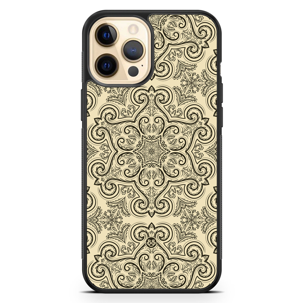iPhone 12 Pro Max Case - Beige Retro Pattern