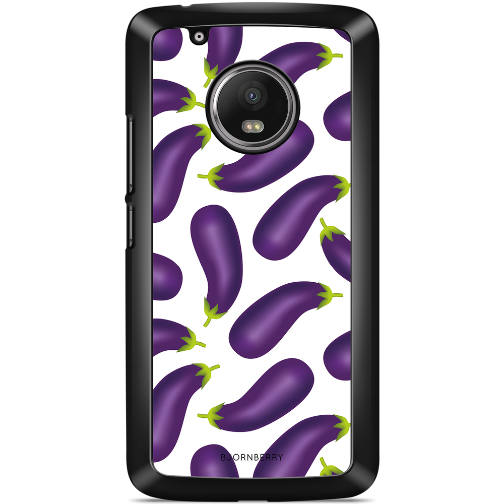 Moto G5 Plus Case - Eggplant Pattern