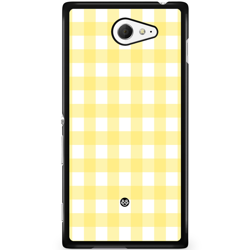 Sony Xperia M2 Aqua Case - SUMMER GARDEN - Lemon Check