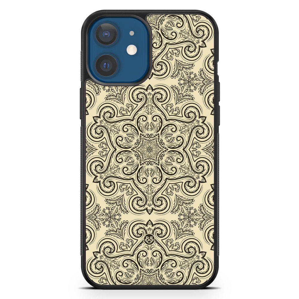 iPhone 12 Mini Case - Beige Retro Pattern