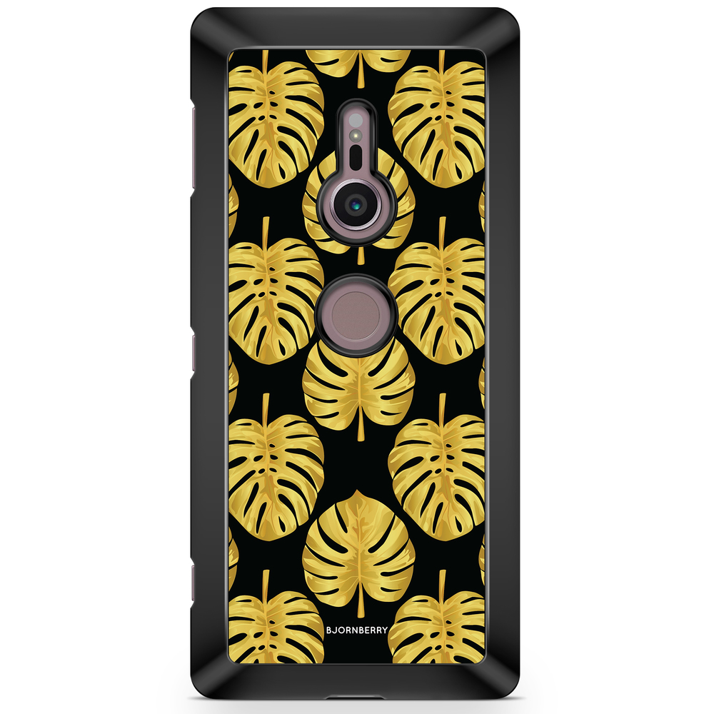 Sony Xperia XZ2 Case  - Gold Monstera