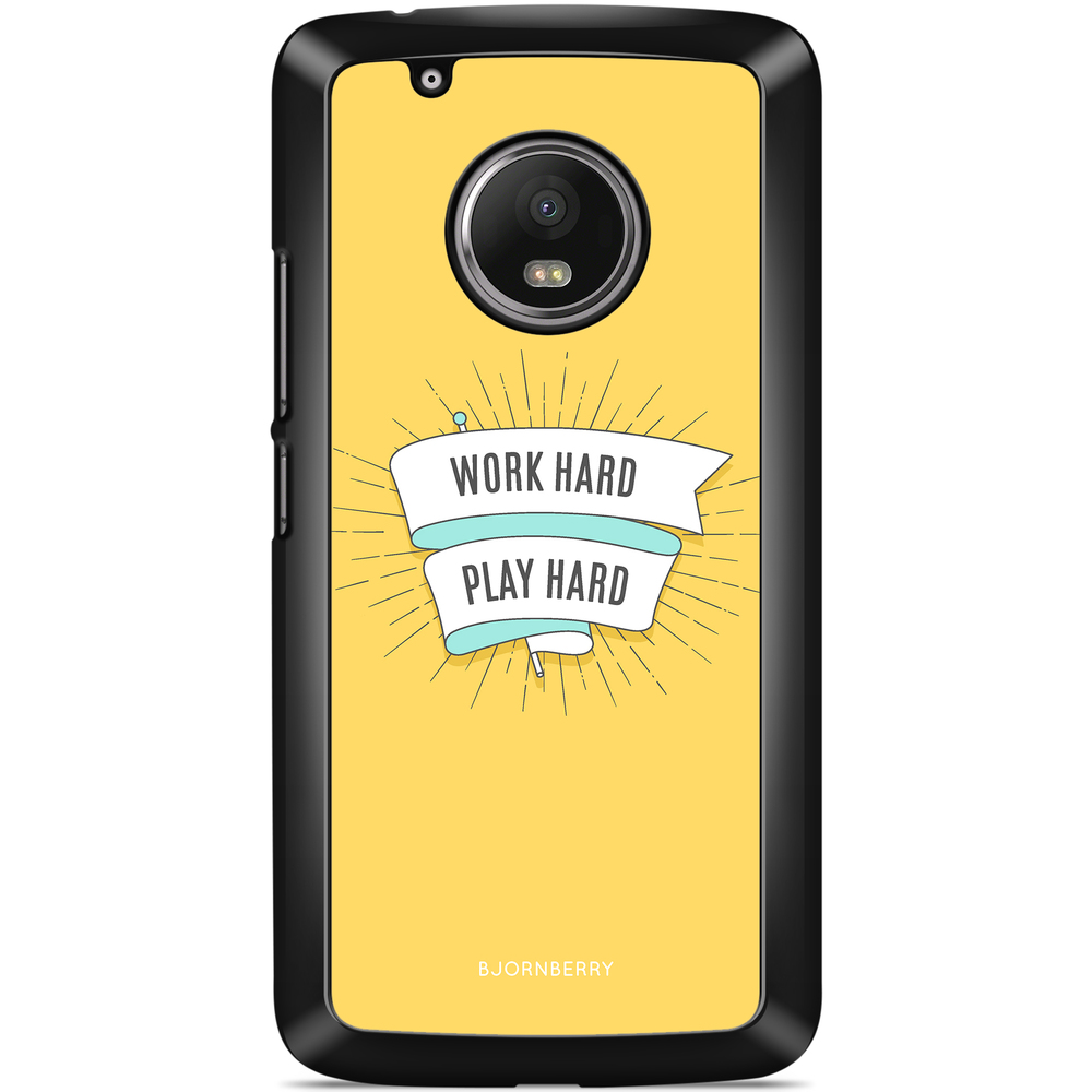 Moto G5 Plus Case - Work hard play hard