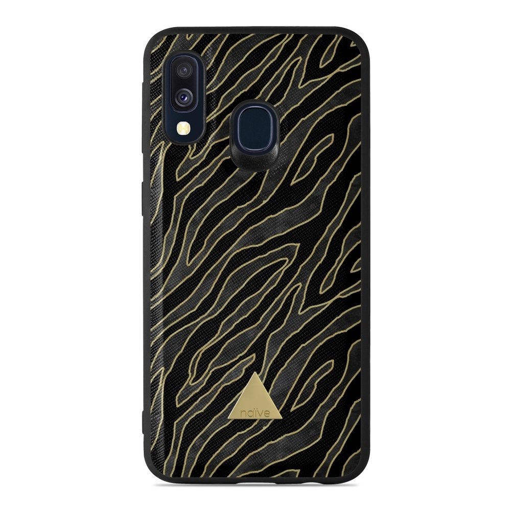 Naive Samsung Galaxy A40 (2019) Case - Golden Zebra