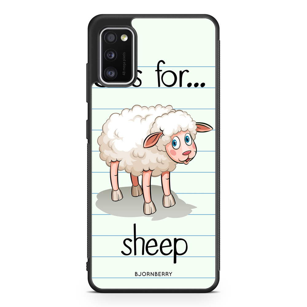 Samsung Galaxy A41 Case - S is for Sheep