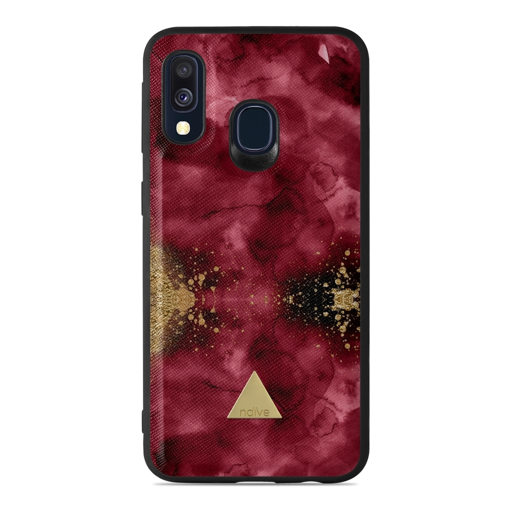 Naive Samsung Galaxy A40 (2019) Case - Burgendy Shimmer