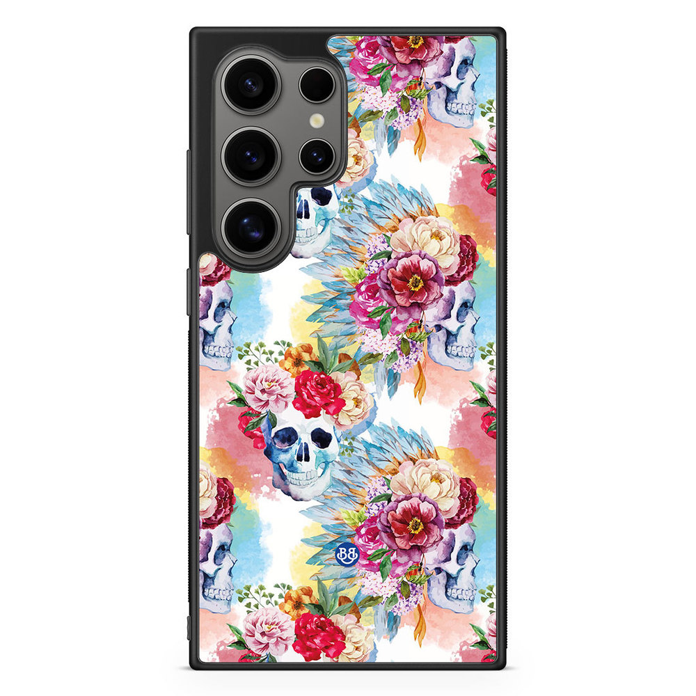 Samsung Galaxy S24 Ultra Case - Skulls And Flowers