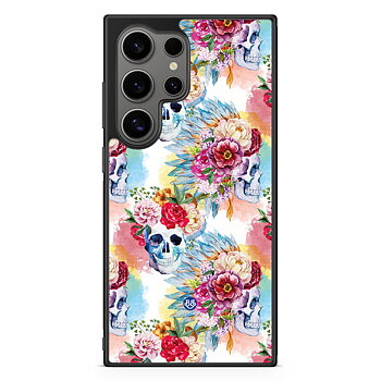 Samsung Galaxy S24 Ultra Case - Skulls And Flowers