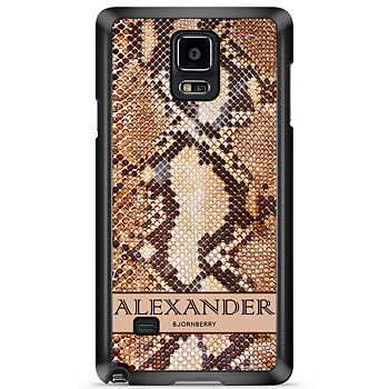 Samsung Galaxy Note 4 Skal Custom - Brun Orm Namn