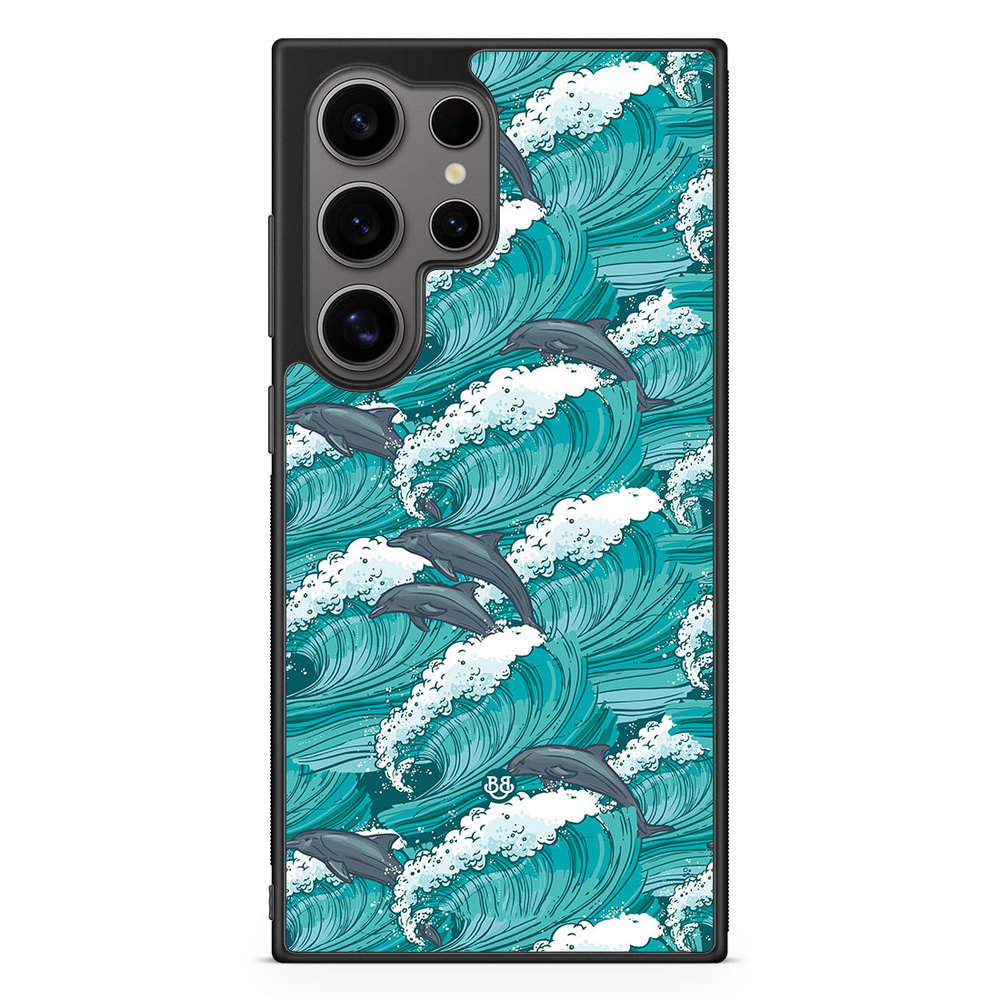 Samsung Galaxy S24 Ultra Case - Waves and Dolphins