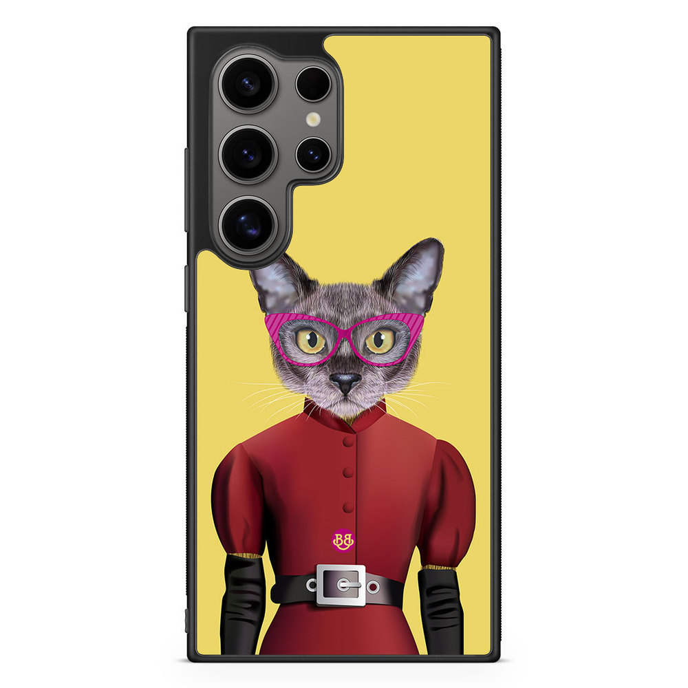 Samsung Galaxy S24 Ultra Case - Hipster Cat