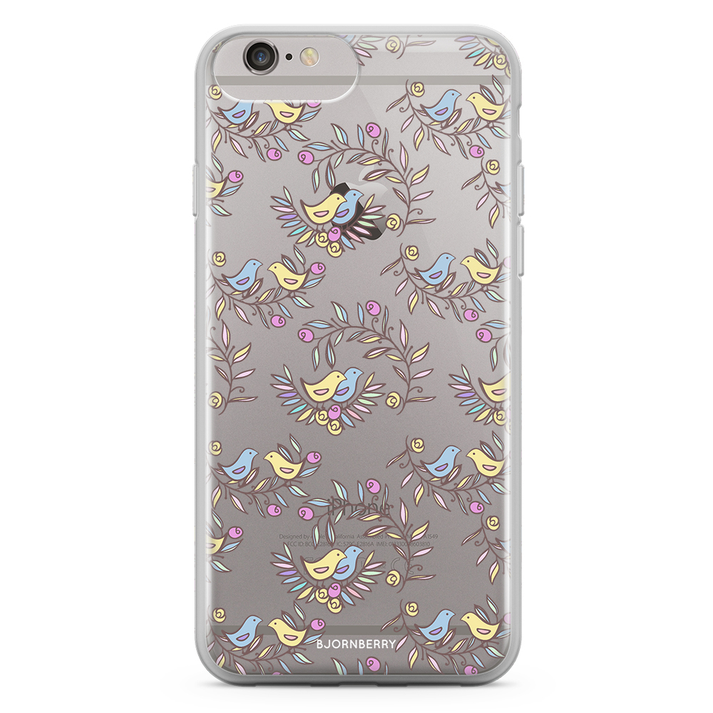iPhone 6 Plus/6s Plus Fashion Case - Bird Pattern