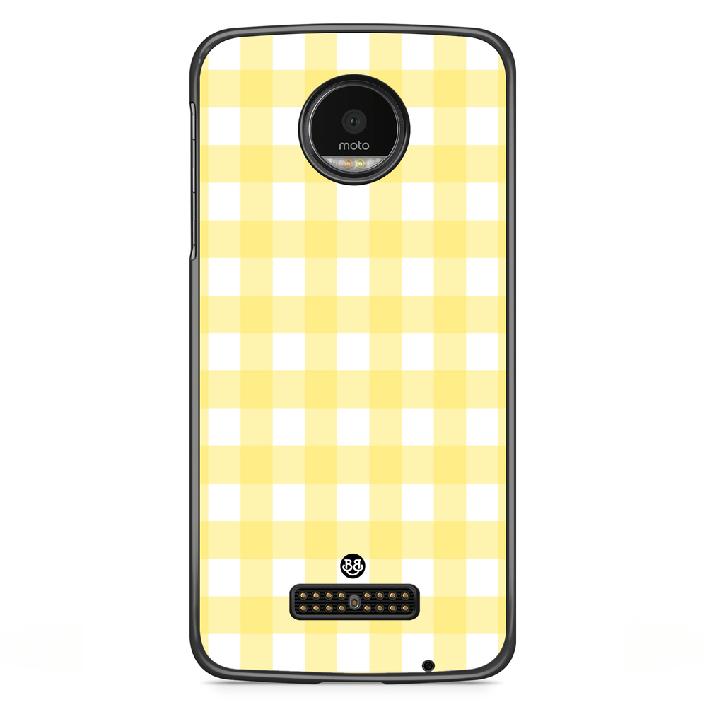 Moto Z2 Play Case - SUMMER GARDEN - Lemon Check