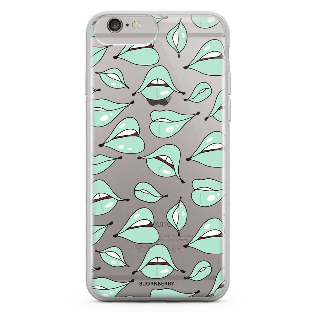 iPhone 6 Plus/6s Plus Fashion Case - Green Lips