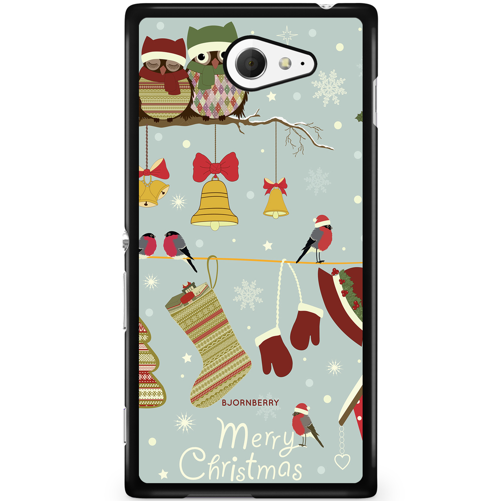 Sony Xperia M2 Aqua Case - Christmas Owls