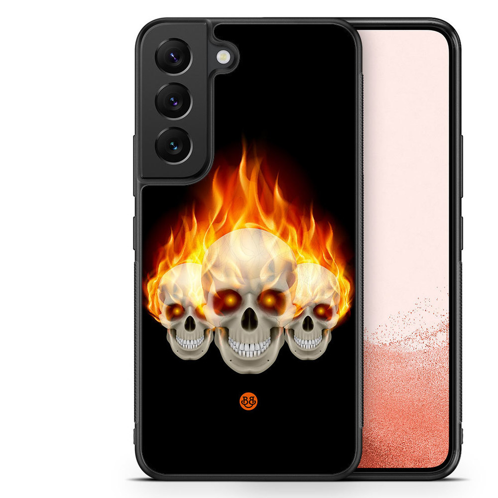 Samsung Galaxy S23 Plus 5G Case - Flames Skulls