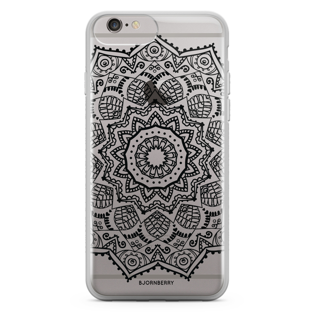 iPhone 6 Plus/6s Plus Fashion Case - Black Mandala