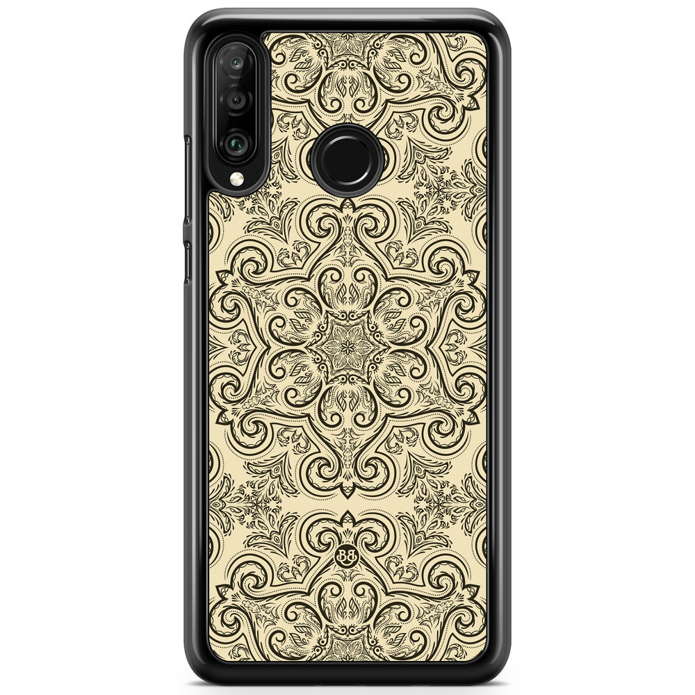 Huawei P30 Lite Case - Beige Retro Pattern