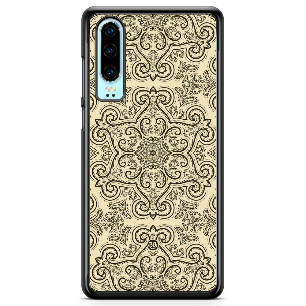 Huawei P30 Case - Beige Retro Pattern