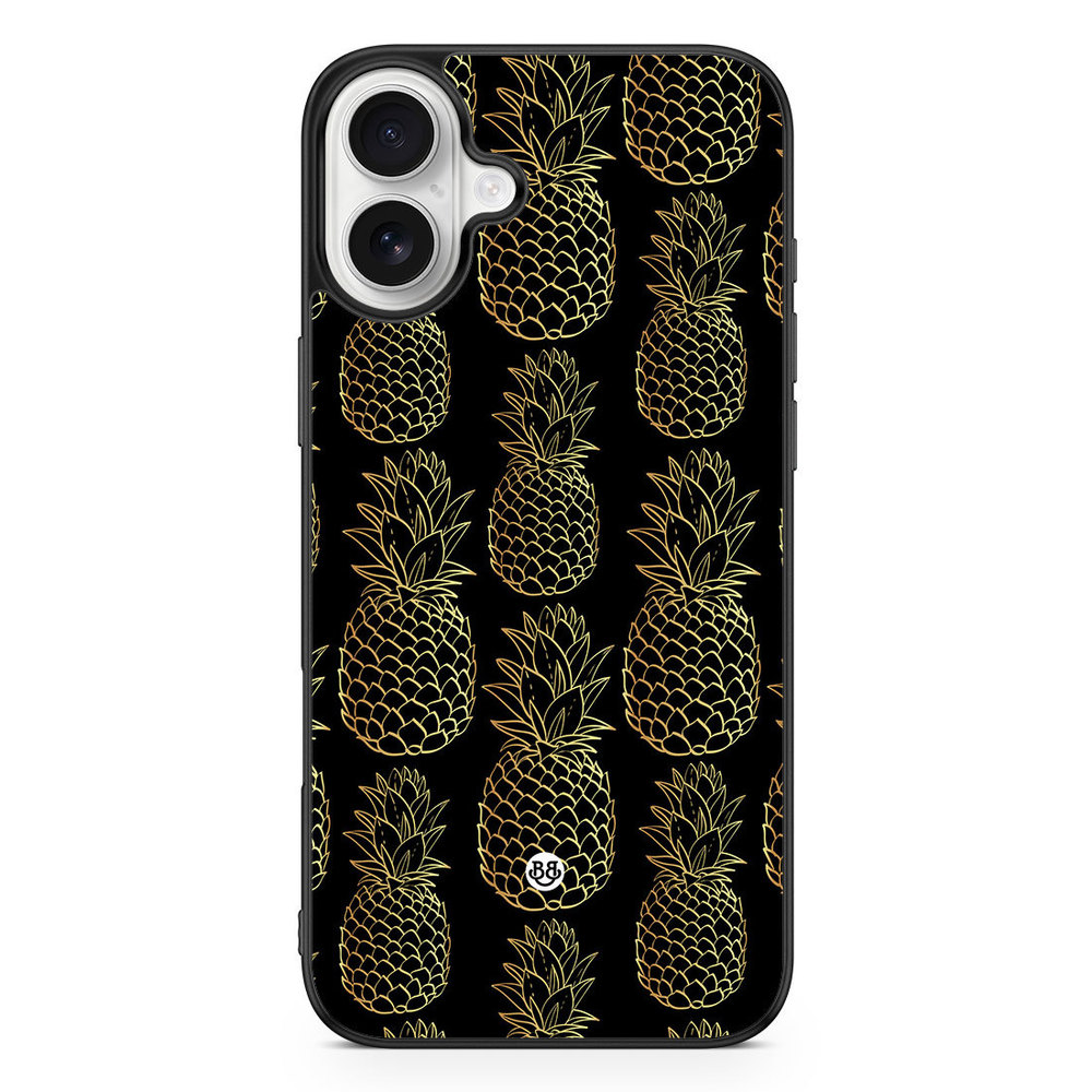 iPhone 16 Plus Case - Gold Pineapples
