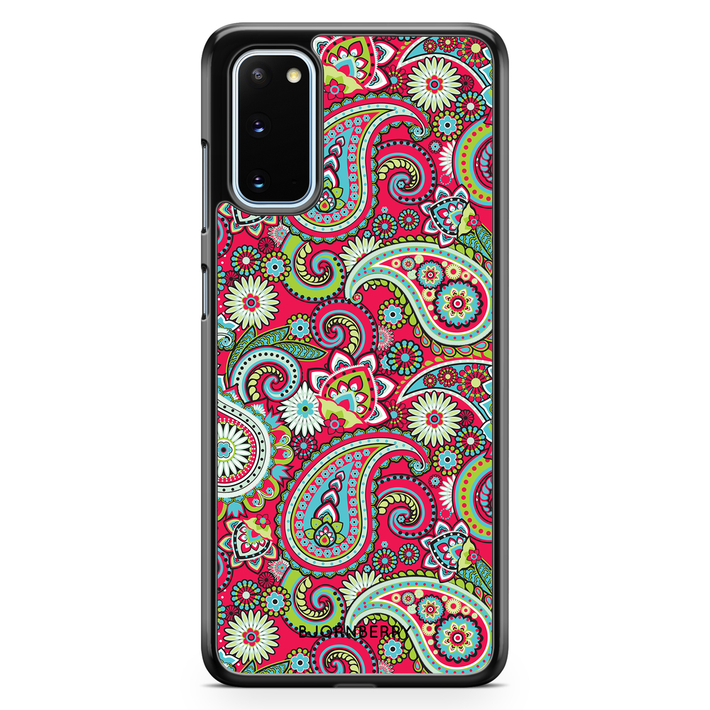 Samsung Galaxy S20 Case - Red Paisley
