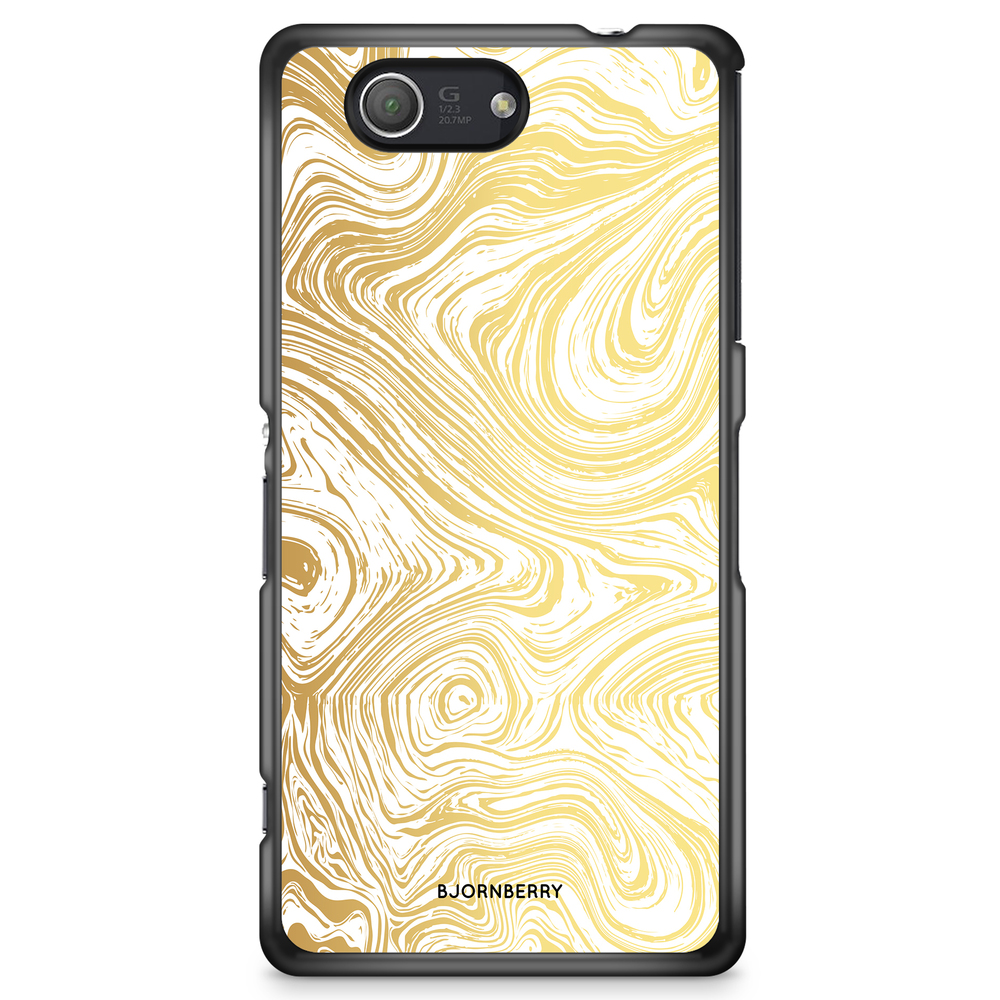 Sony Xperia Z3 Compact Case - Gold Marble