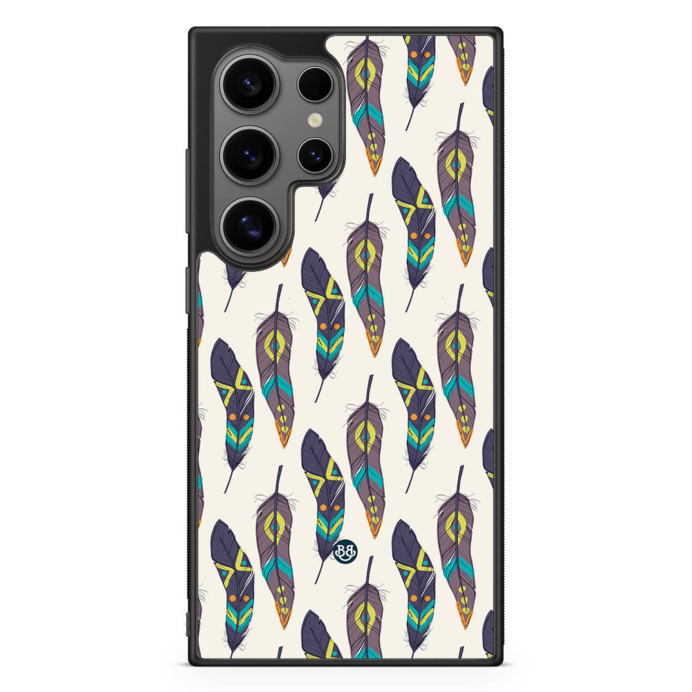 Samsung Galaxy S24 Ultra Case - Ethnic Feathers