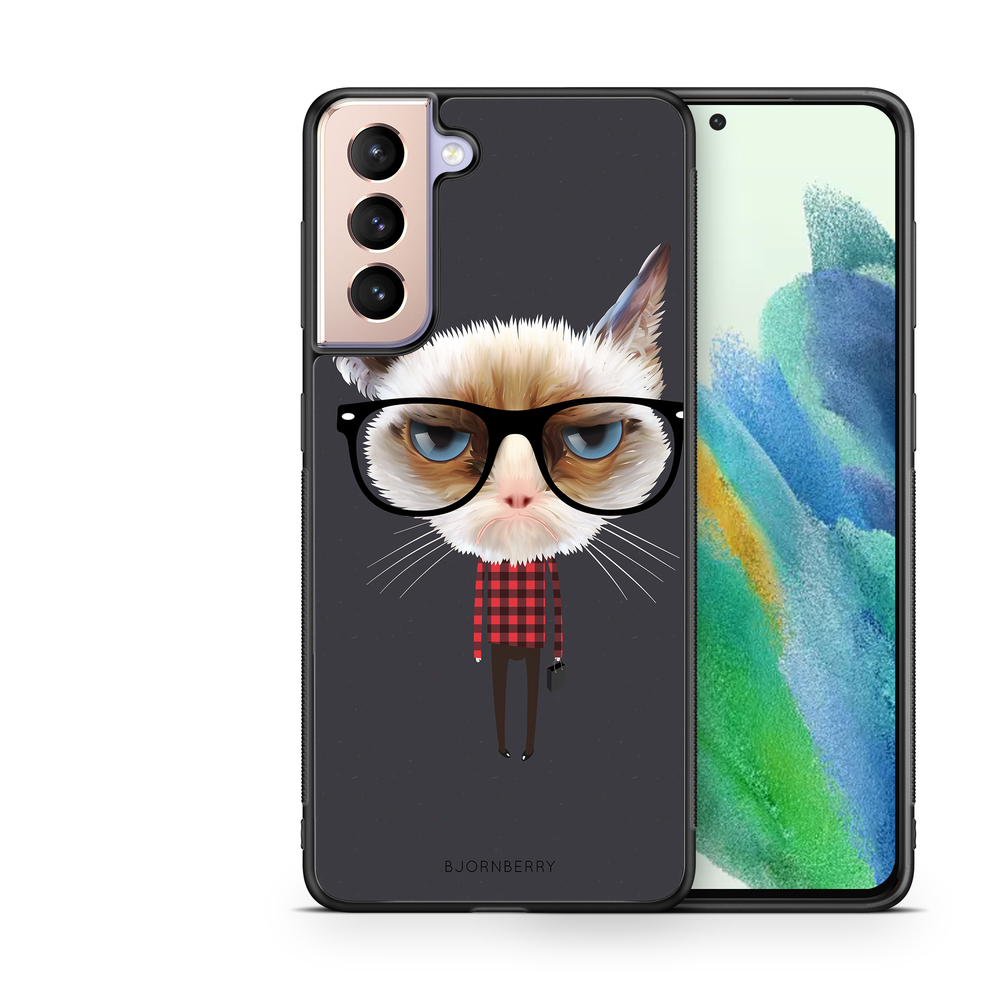 Samsung Galaxy S21 FE 5G Case - Hipster Cat