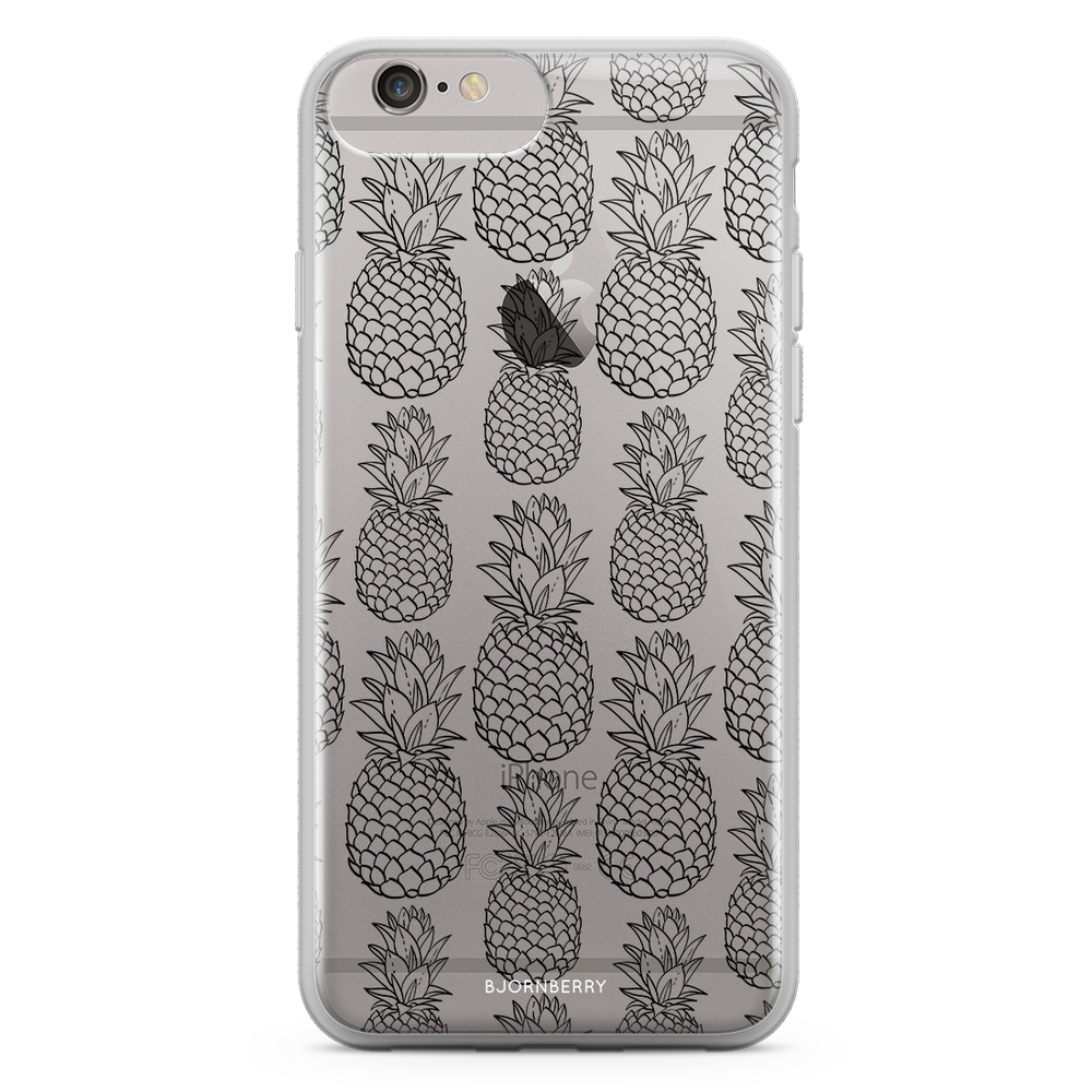 iPhone 6 Plus/6s Plus Fashion Case - Black Pineapple