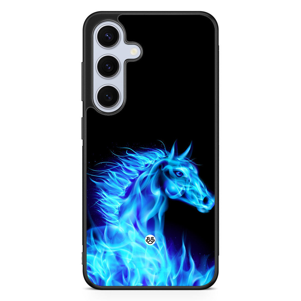 Samsung Galaxy S24 FE Case - Flames Horse Blue
